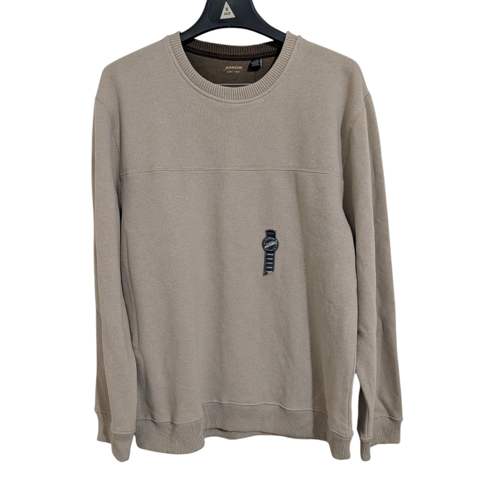 NWT Arrow Men's Beige Crewneck Sweater Large